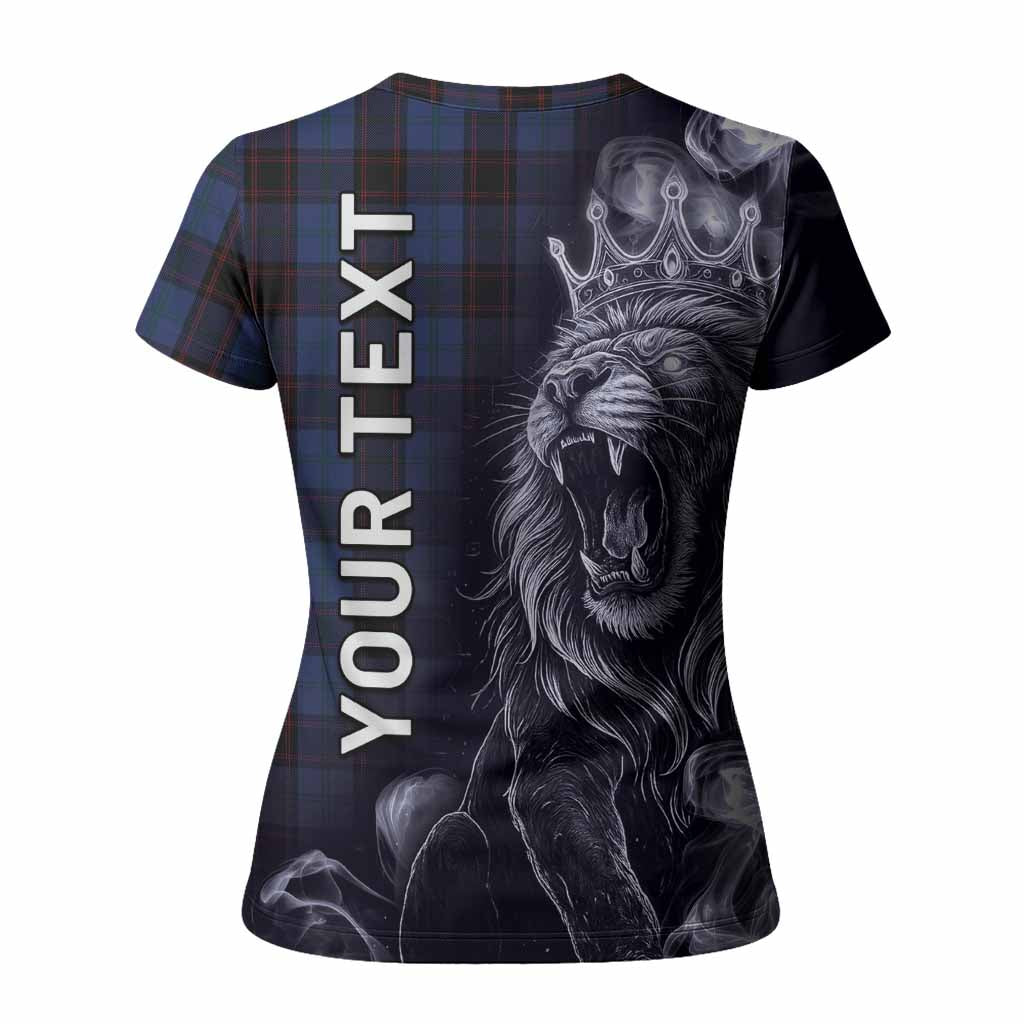 Home (Hume) Tartan Women T shirt Roaring Lion Heritage
