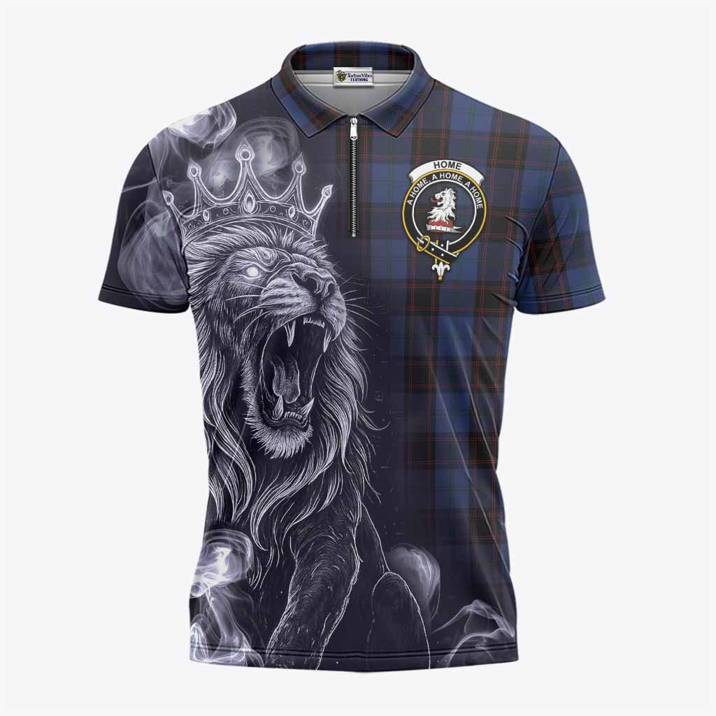 Home (Hume) Tartan Zipper Polo Shirt Roaring Lion Heritage