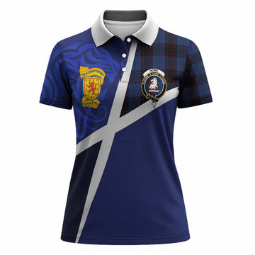 Home (Hume) The Scottish Football Crest Women Polo Shirt Lion-Tartan Army