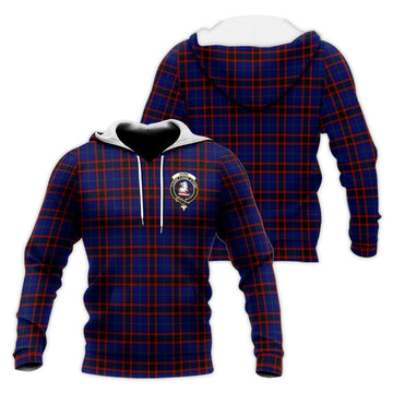 Home Modern Tartan Knitted Hoodie with Family Crest