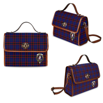 home-modern-tartan-leather-strap-waterproof-canvas-bag-with-family-crest