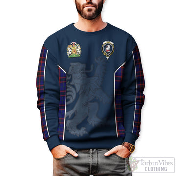 Home Modern Tartan Sweater with Family Crest and Lion Rampant Vibes Sport Style