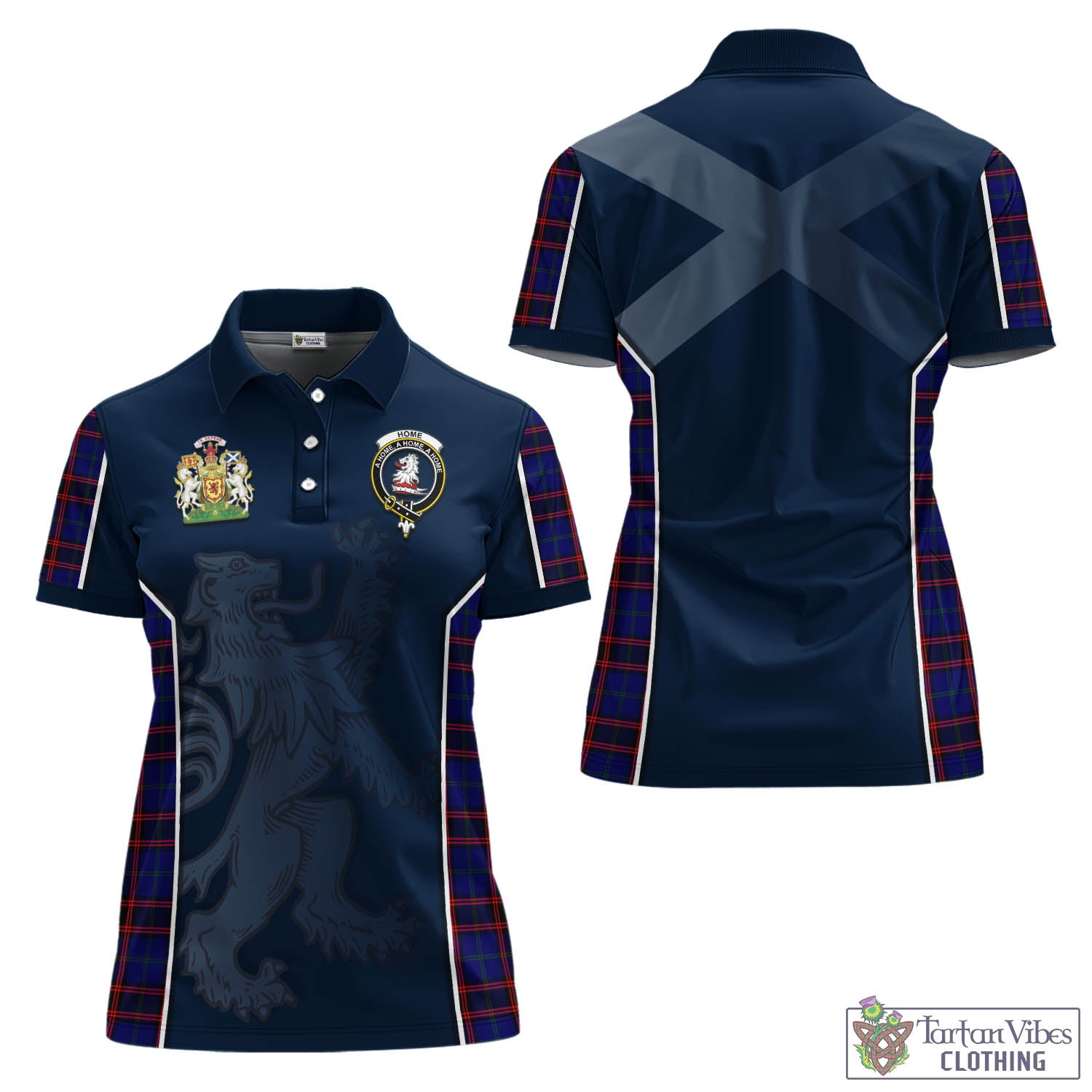 Tartan Vibes Clothing Home Modern Tartan Women's Polo Shirt with Family Crest and Lion Rampant Vibes Sport Style