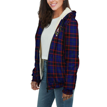 Home Modern Tartan Sherpa Hoodie with Family Crest
