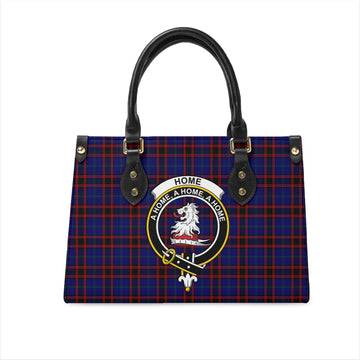 Home Modern Tartan Leather Bag with Family Crest