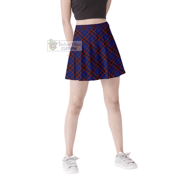 Home Modern Tartan Women's Plated Mini Skirt