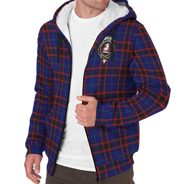 Home Modern Tartan Sherpa Hoodie with Family Crest