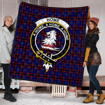 Home Modern Tartan Quilt with Family Crest