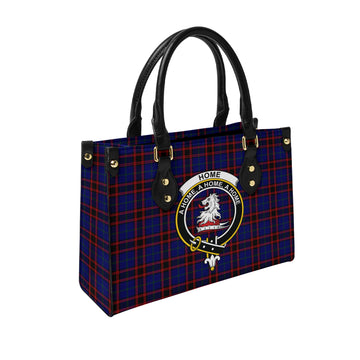Home Modern Tartan Leather Bag with Family Crest