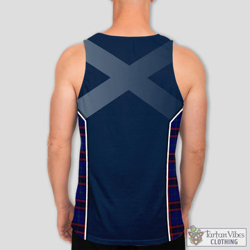 Home Modern Tartan Men's Tanks Top with Family Crest and Scottish Thistle Vibes Sport Style