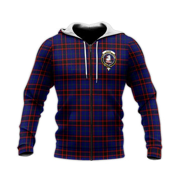 Home Modern Tartan Knitted Hoodie with Family Crest