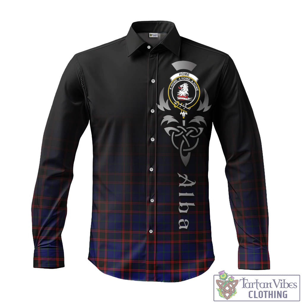 Tartan Vibes Clothing Home Modern Tartan Long Sleeve Button Up Featuring Alba Gu Brath Family Crest Celtic Inspired