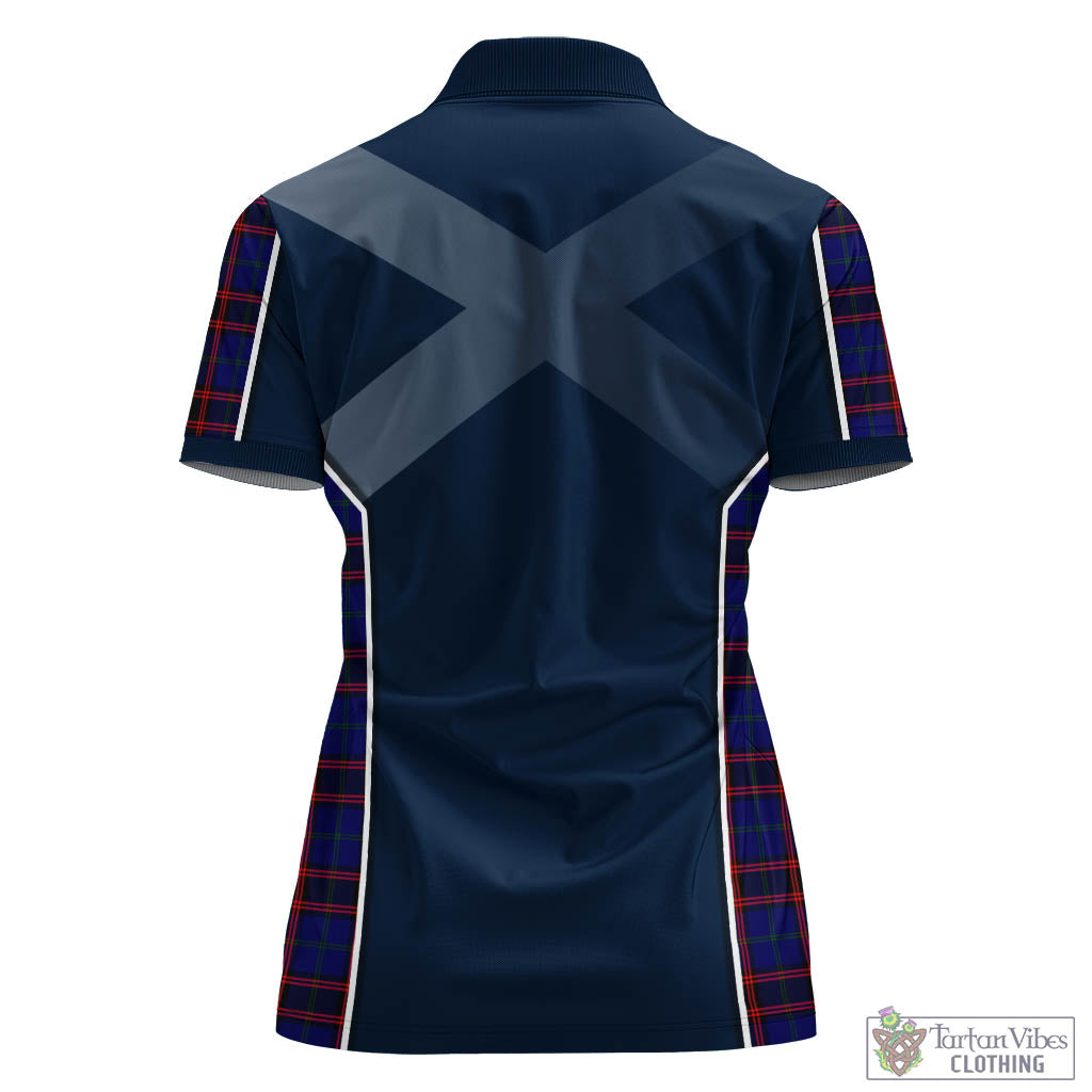 Tartan Vibes Clothing Home Modern Tartan Women's Polo Shirt with Family Crest and Lion Rampant Vibes Sport Style