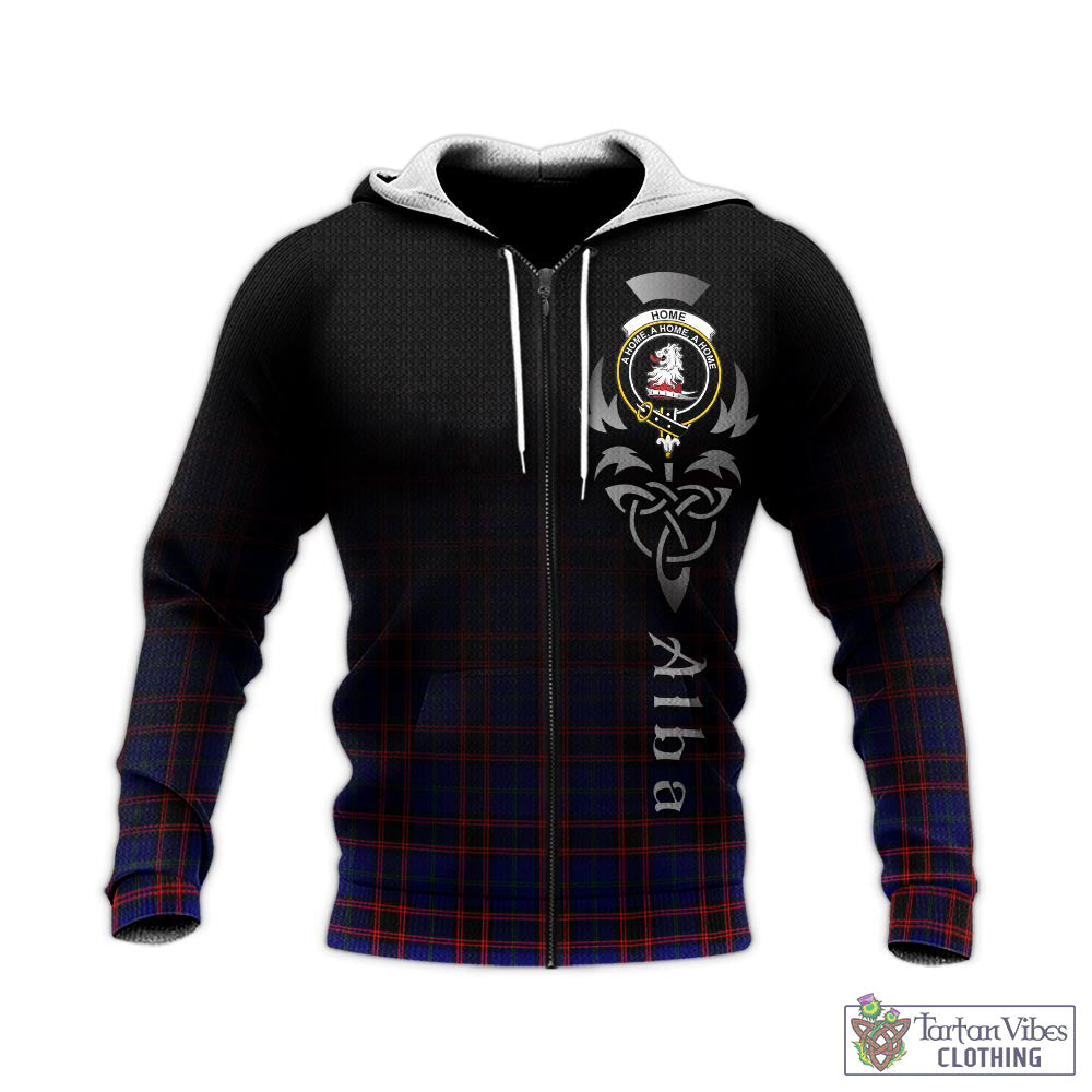 Tartan Vibes Clothing Home Modern Tartan Knitted Hoodie Featuring Alba Gu Brath Family Crest Celtic Inspired