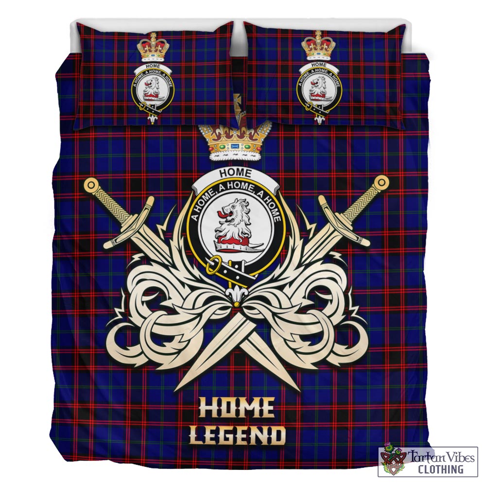 Tartan Vibes Clothing Home Modern Tartan Bedding Set with Clan Crest and the Golden Sword of Courageous Legacy