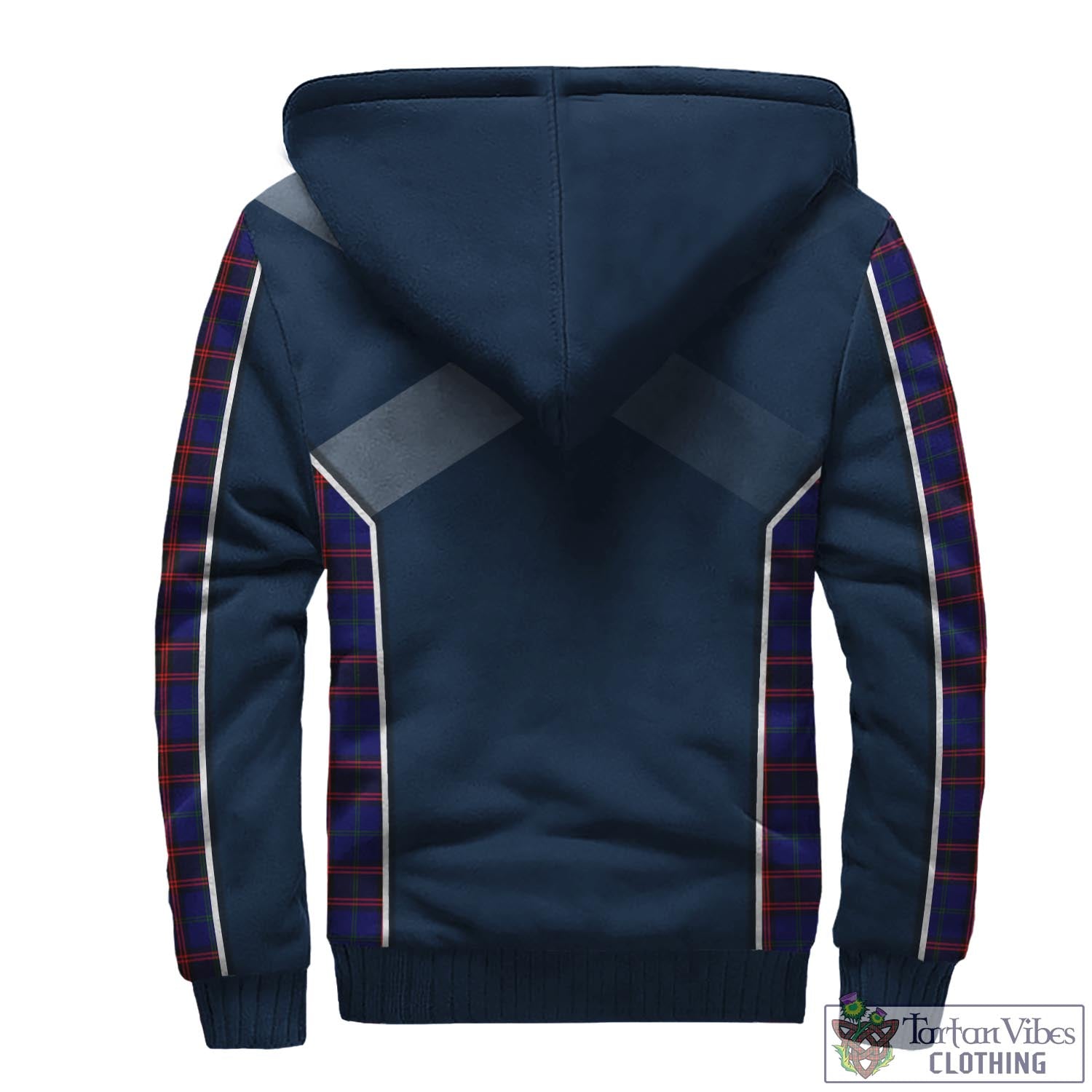 Tartan Vibes Clothing Home Modern Tartan Sherpa Hoodie with Family Crest and Lion Rampant Vibes Sport Style