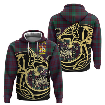 McTeer Tartan Hoodie with Family Crest Celtic Wolf Style Pullover Hoodie - Tartan Vibes Clothing