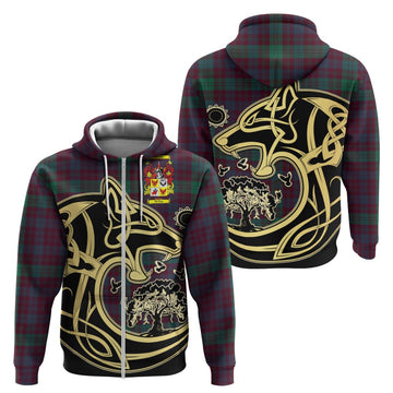 McTeer Tartan Hoodie with Family Crest Celtic Wolf Style Zip Hoodie - Tartan Vibes Clothing