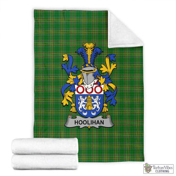 Hoolihan Irish Clan Tartan Blanket with Coat of Arms
