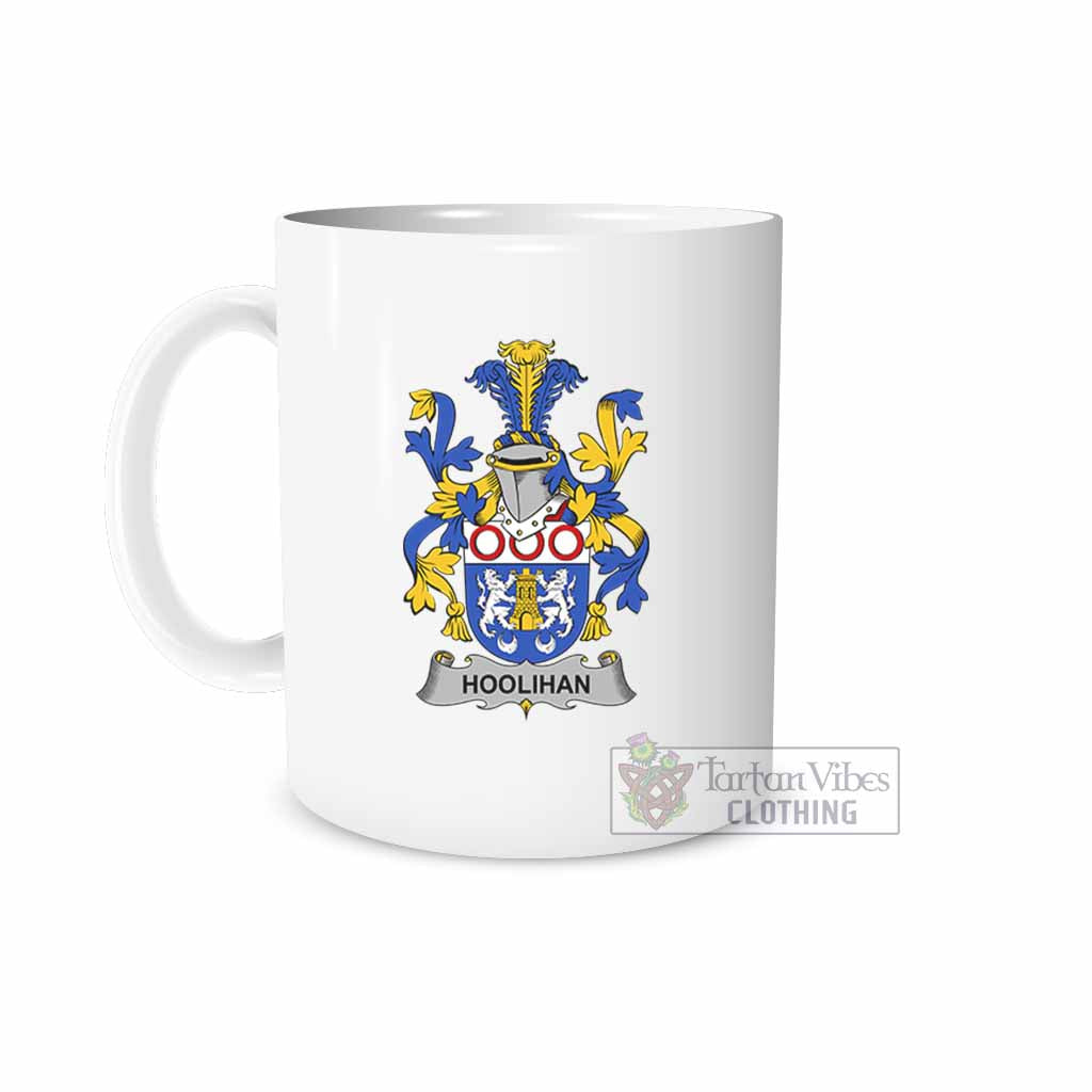 Hoolihan Irish Clan Coat of Arms Ceramic Mug White - 2D-tartanvibesclothing