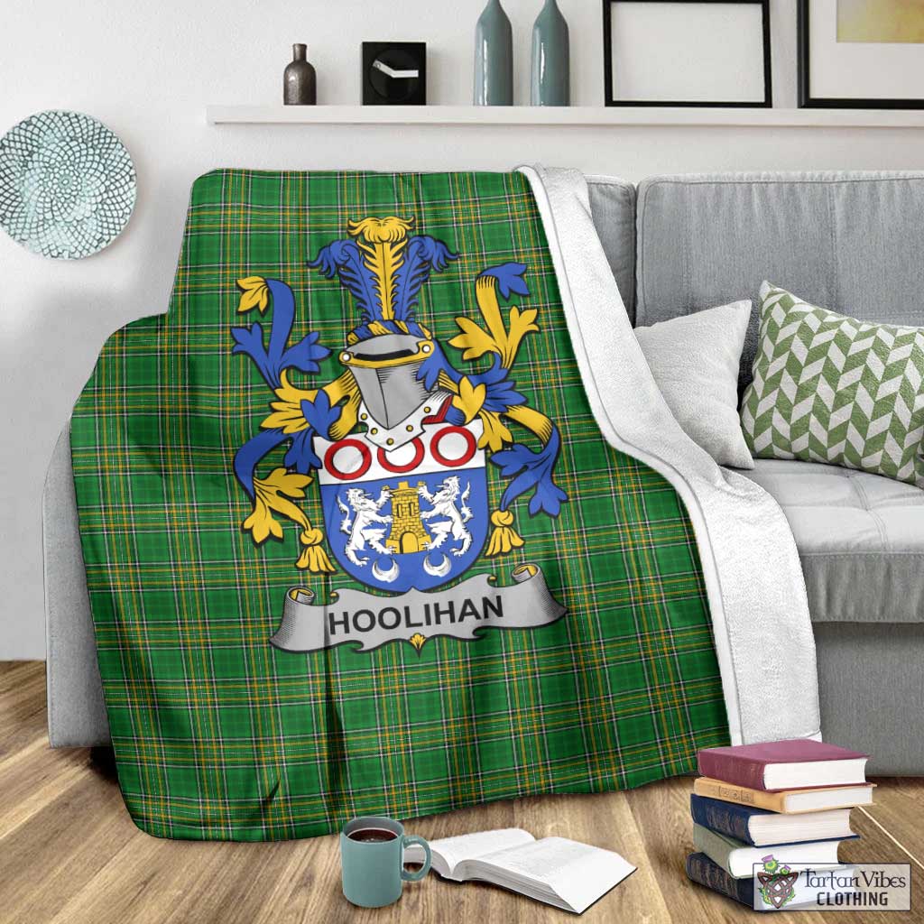 Hoolihan Irish Clan Tartan Blanket with Coat of Arms - Tartan Vibes Clothing