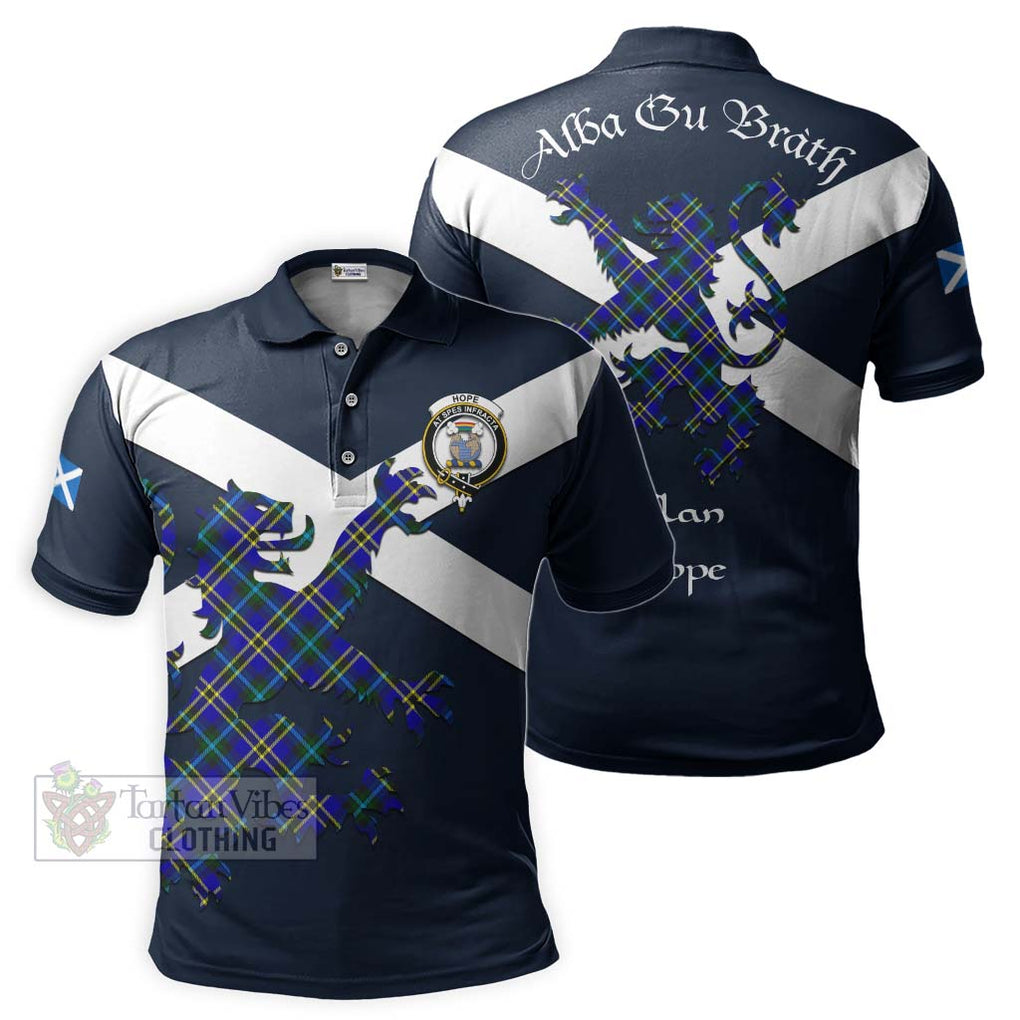 Tartan Vibes Clothing Hope Tartan Lion Rampant Polo Shirt – Proudly Display Your Heritage with Alba Gu Brath and Clan Name