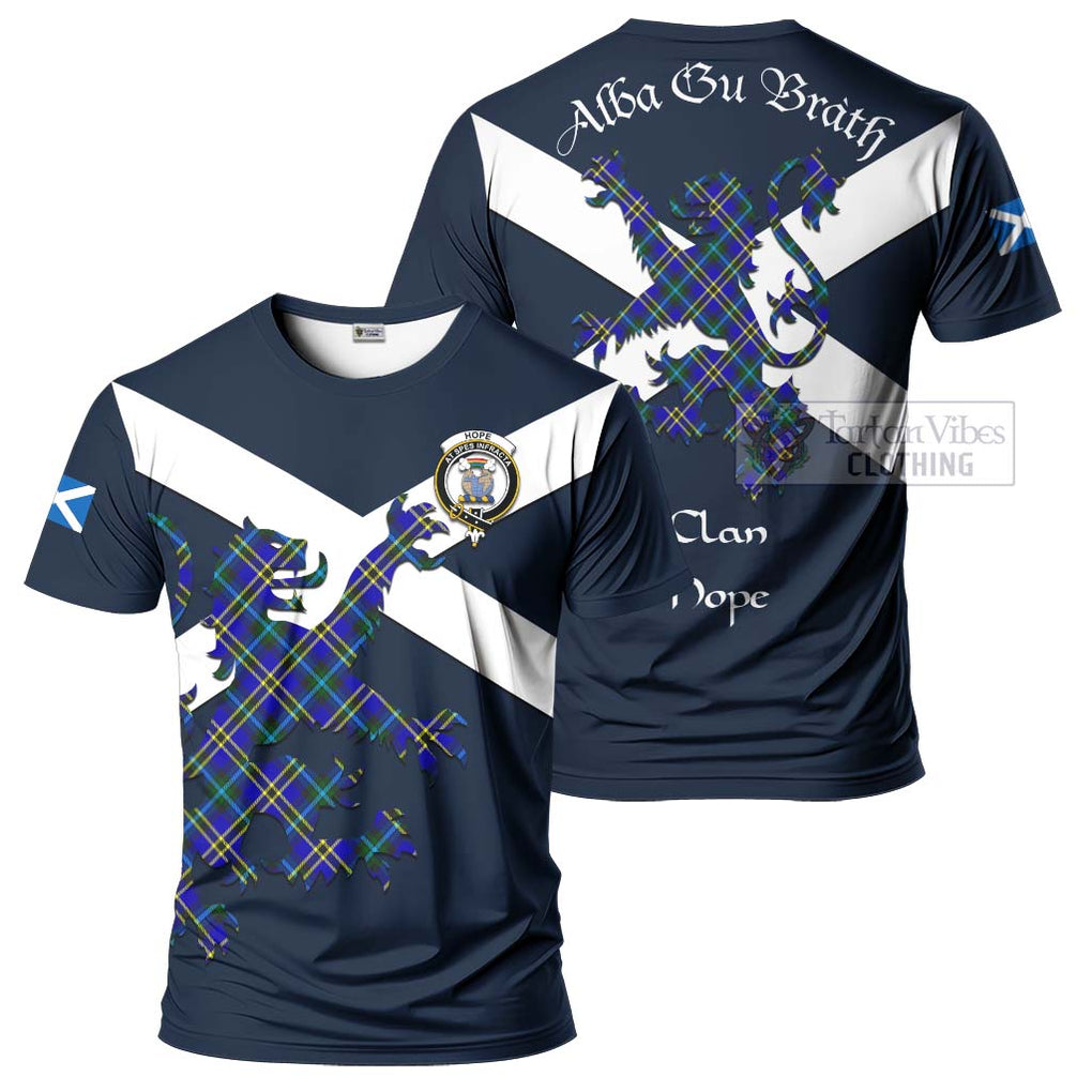 Tartan Vibes Clothing Hope Tartan Lion Rampant T-Shirt – Proudly Display Your Heritage with Alba Gu Brath and Clan Name