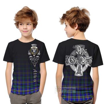 Tartan Vibes Clothing Hope Tartan Kid T-Shirt Featuring Alba Gu Brath Family Crest Celtic Inspired