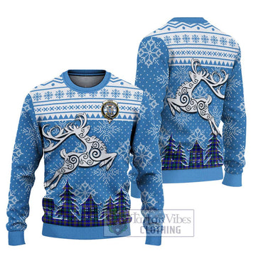 Hope Clan Christmas Ugly Sweater Celtic Reindeer Style