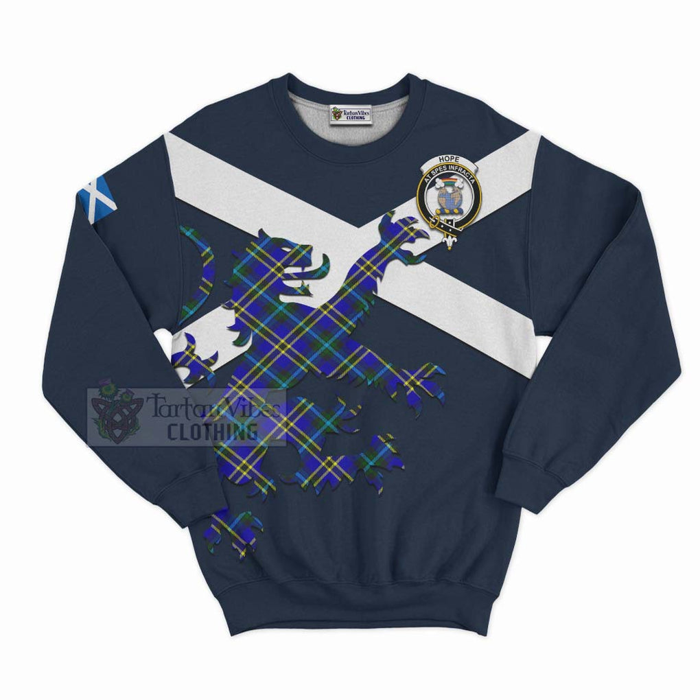 Tartan Vibes Clothing Hope Tartan Lion Rampant Sweatshirt – Proudly Display Your Heritage with Alba Gu Brath and Clan Name
