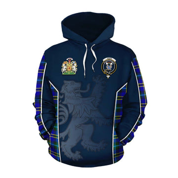 Tartan Vibes Clothing Hope Tartan Cotton Hoodie with Family Crest and Lion Rampant Vibes Sport Style