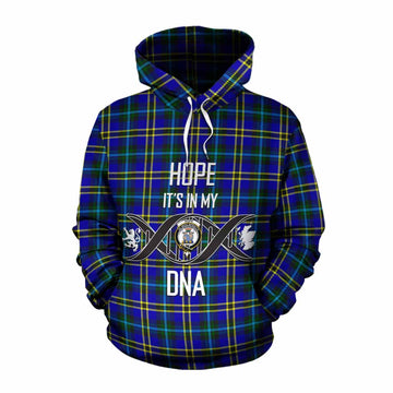 Tartan Vibes Clothing Hope Tartan Cotton Hoodie with Family Crest DNA In Me Style