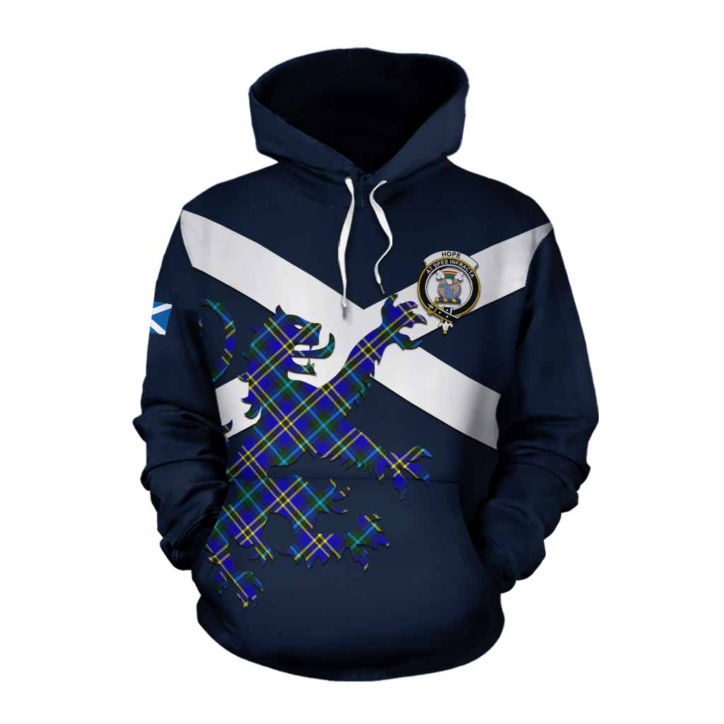 Tartan Vibes Clothing Hope Tartan Lion Rampant Cotton Hoodie Proudly Display Your Heritage with Alba Gu Brath and Clan Name