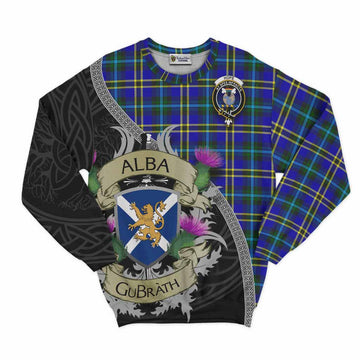Hope Tartan Family Crest Sweatshirt Lion Rampant Royal Thistle Shield Celtic Inspired