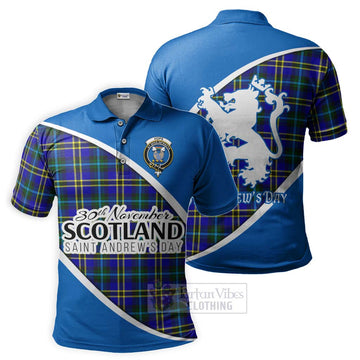 Tartan Vibes Clothing Hope Family Crest Tartan Polo Shirt Celebrate Saint Andrew's Day in Style