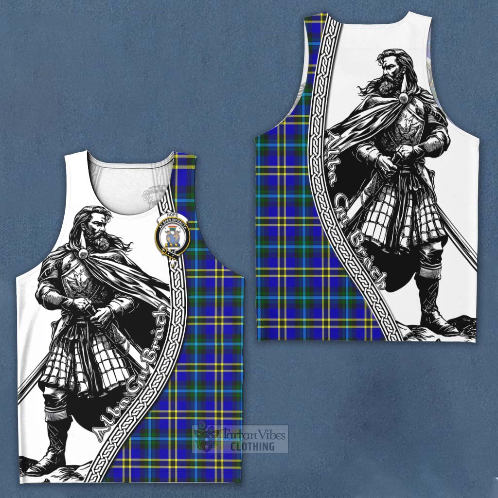 Tartan Vibes Clothing Hope Tartan Clan Crest Men's Tank Top with Highlander Warrior Celtic Style