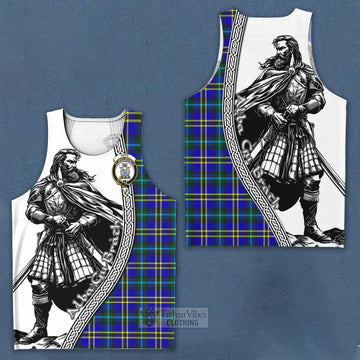 Tartan Vibes Clothing Hope Tartan Clan Crest Men's Tank Top with Highlander Warrior Celtic Style