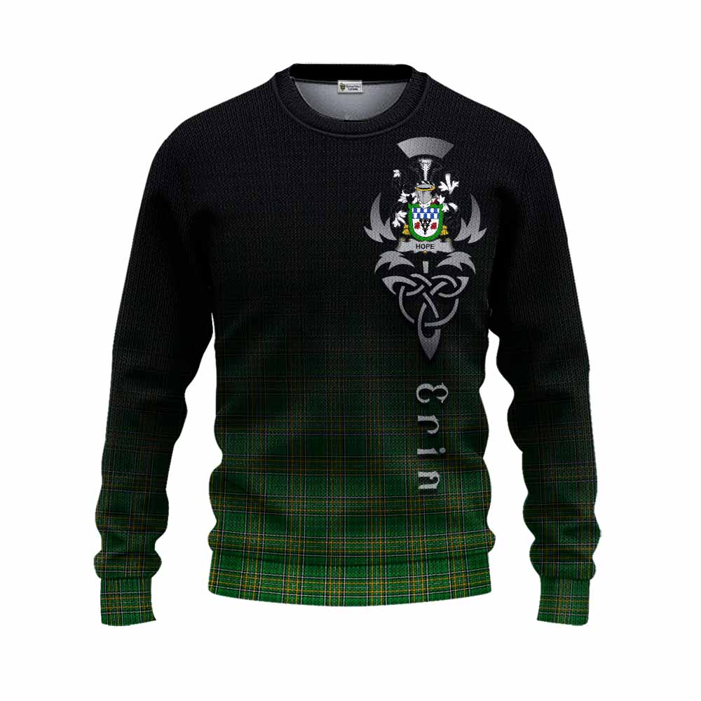 Hope Irish Clan Knitted Sweater with Coat of Arms Erin Go Bragh Celtic Inspired Unisex - Tartan Vibes Clothing