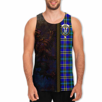 Tartan Vibes Clothing Hope Tartan Family Crest Men's Tank Top Alba Gu Brath Be Brave Lion Ancient Style