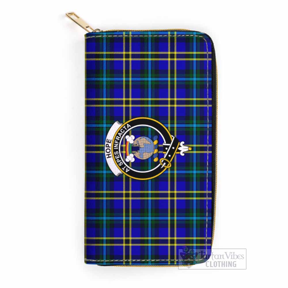 Tartan Vibes Clothing Hope Tartan Women's Leather Wallet with Family Crest