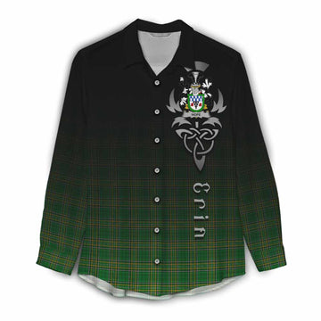 Hope Irish Clan Women's Casual Shirt with Coat of Arms Erin Go Bragh Celtic Inspired Female - Tartan Vibes Clothing