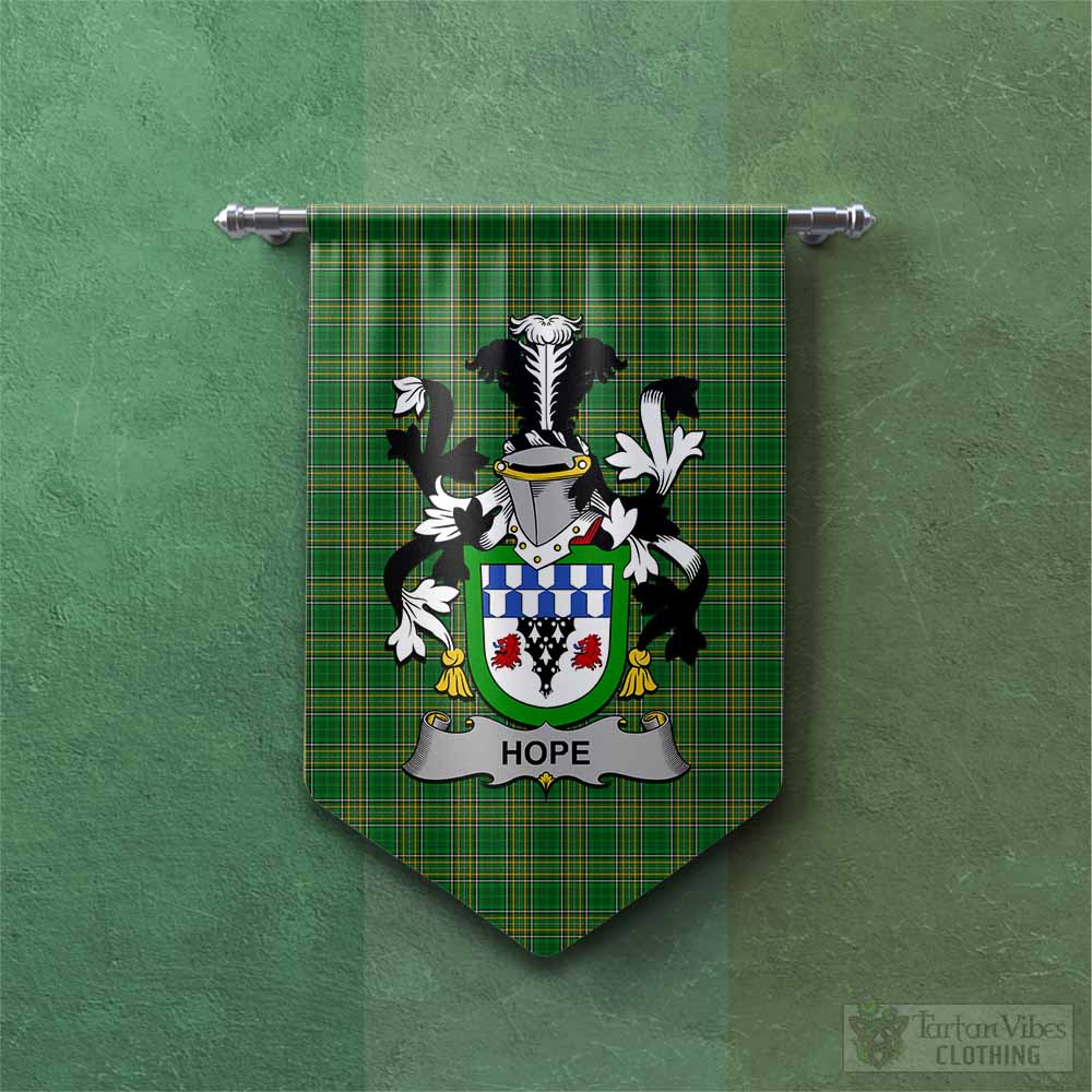 Hope Irish Clan Tartan Gonfalon, Tartan Banner with Coat of Arms Chevron - Tartan Vibes Clothing