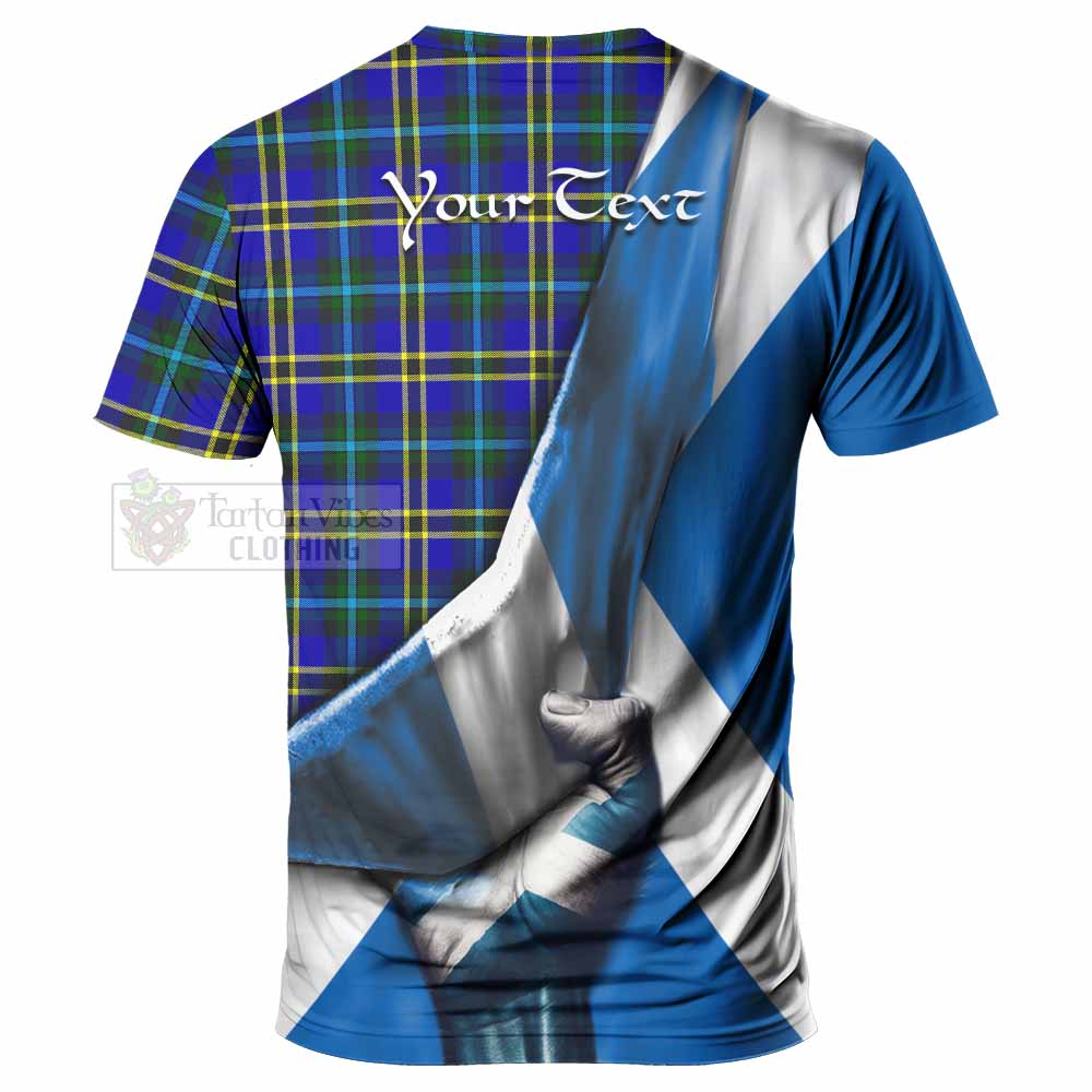 Tartan Vibes Clothing Hope Tartan T-Shirt with Family Crest Scotland Patriotic Style
