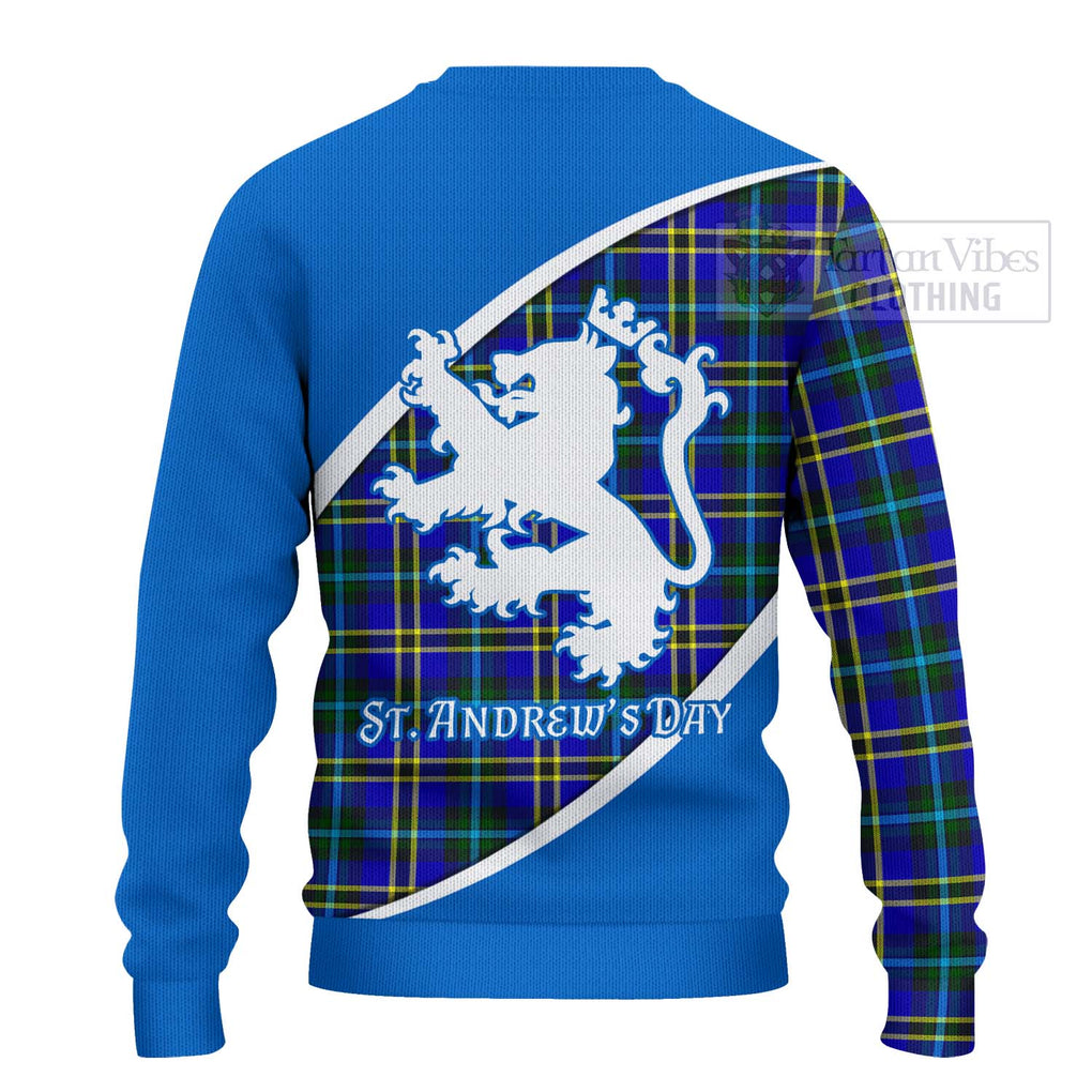 Tartan Vibes Clothing Hope Family Crest Tartan Knitted Sweater Celebrate Saint Andrew's Day in Style