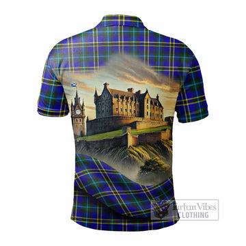 Tartan Vibes Clothing Hope Tartan Family Crest Polo Shirt with Scottish Ancient Castle Stype