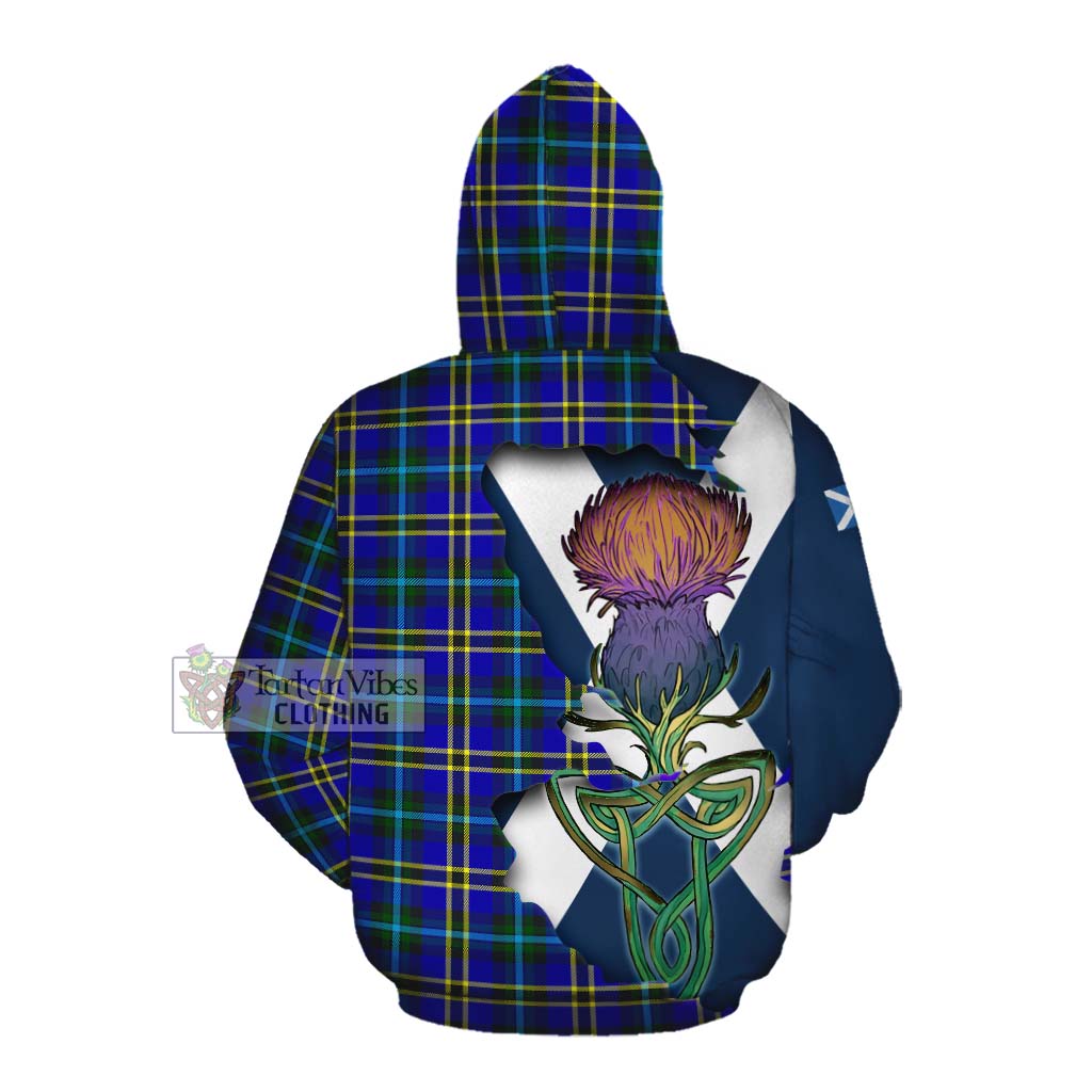 Tartan Vibes Clothing Hope Tartan Family Crest Cotton Hoodie Scottish Thistle Celtic Inspired