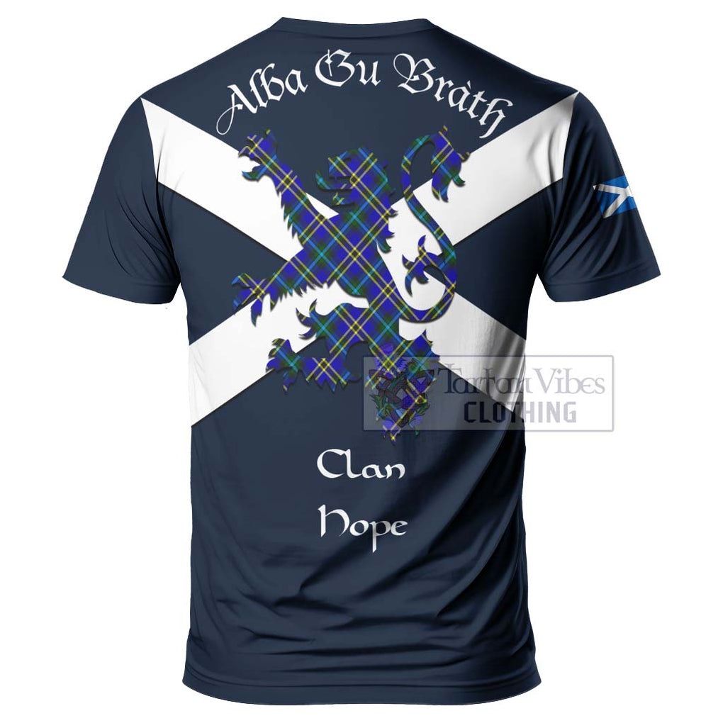 Tartan Vibes Clothing Hope Tartan Lion Rampant T-Shirt – Proudly Display Your Heritage with Alba Gu Brath and Clan Name