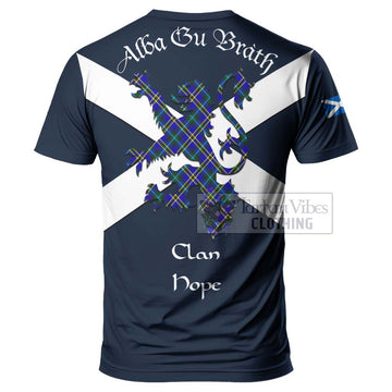 Tartan Vibes Clothing Hope Tartan Lion Rampant T-Shirt – Proudly Display Your Heritage with Alba Gu Brath and Clan Name