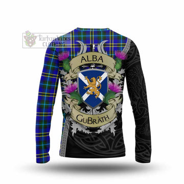 Tartan Vibes Clothing Hope Tartan Family Crest Long Sleeve T-Shirt Lion Rampant Royal Thistle Shield Celtic Inspired