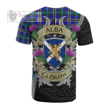 Tartan Vibes Clothing Hope Tartan Family Crest Cotton T-shirt Lion Rampant Royal Thistle Shield Celtic Inspired